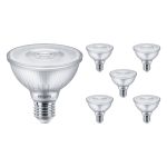 Mehrfachpackung 6x Philips Master Value LED Glühbirne Reflektor E27 PAR30 9.5W 740lm 25D - 927 Extra Warmweiß | Höchste Farbwiedergabe - Dimmbar - Ersatz für 75W
