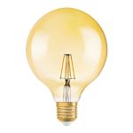 Osram Vintage 1906 LED E27 Globe Fadenlampe Gold 125mm 6.5W 650lm - 824 Extra Warmweiß | Dimmbar - Ersatz für 50W