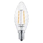 Philips Corepro LED Kerze E14 Gedreht Kerze Fadenlampe Klar 2W 250lm - 827 Extra Warmweiß | Ersatz für 25W