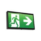 Ansell LED Wall Mounted Emergency Sign EndLED Black 2.5W 18lm - 860 Daylight | Self Test